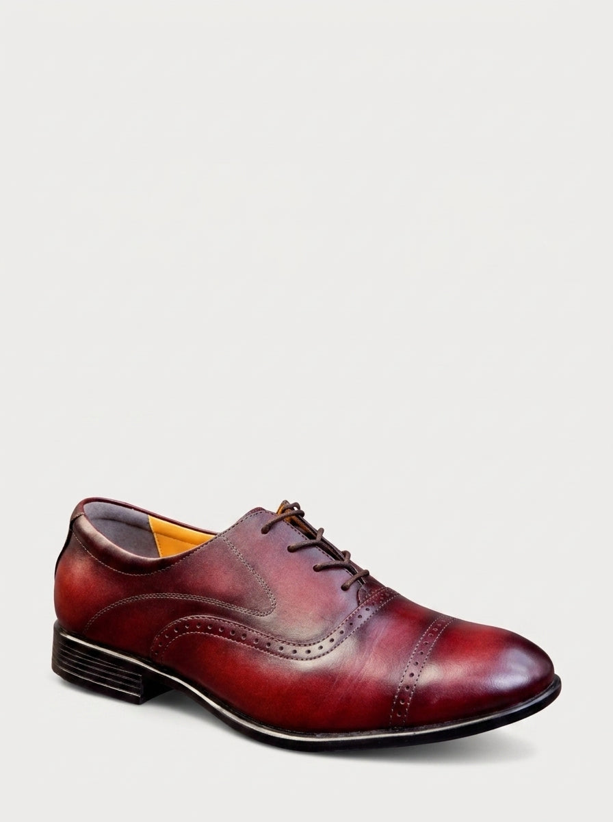 VERONA Oxford Quarter Brogue - Bordeaux
