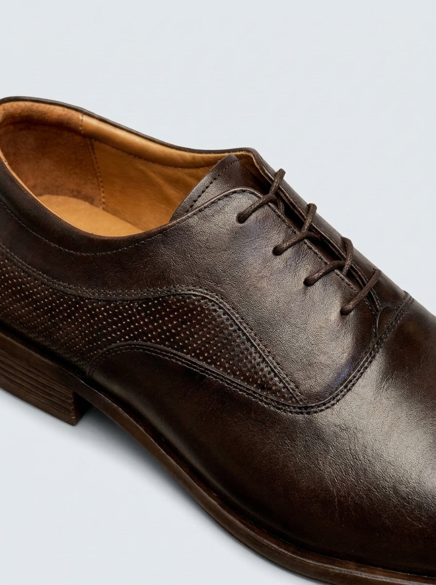 MILANO Oxford Semi-Brogue - Dark Coffe