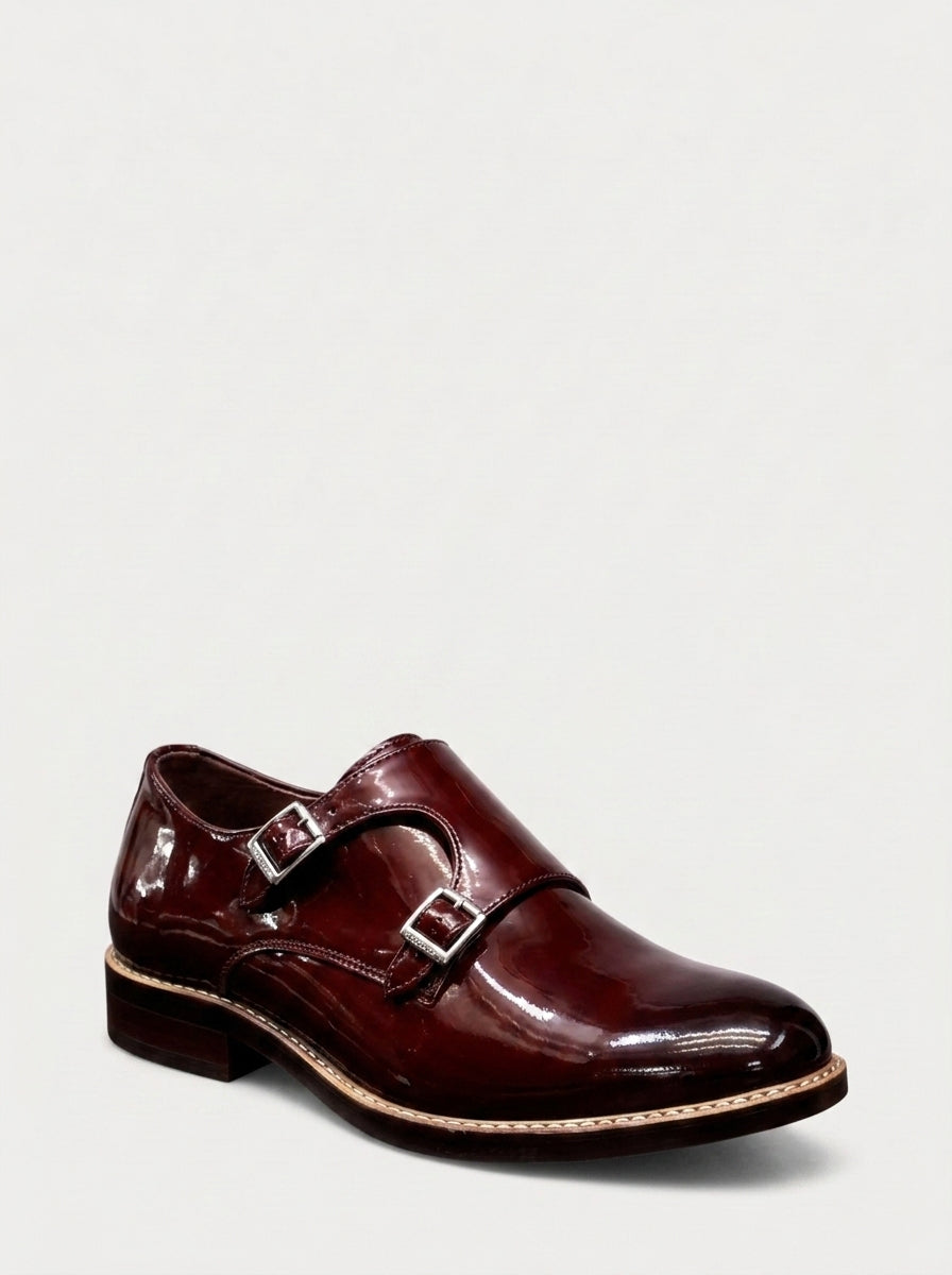 VENEZIA Monk Strap Charol - Bordeaux