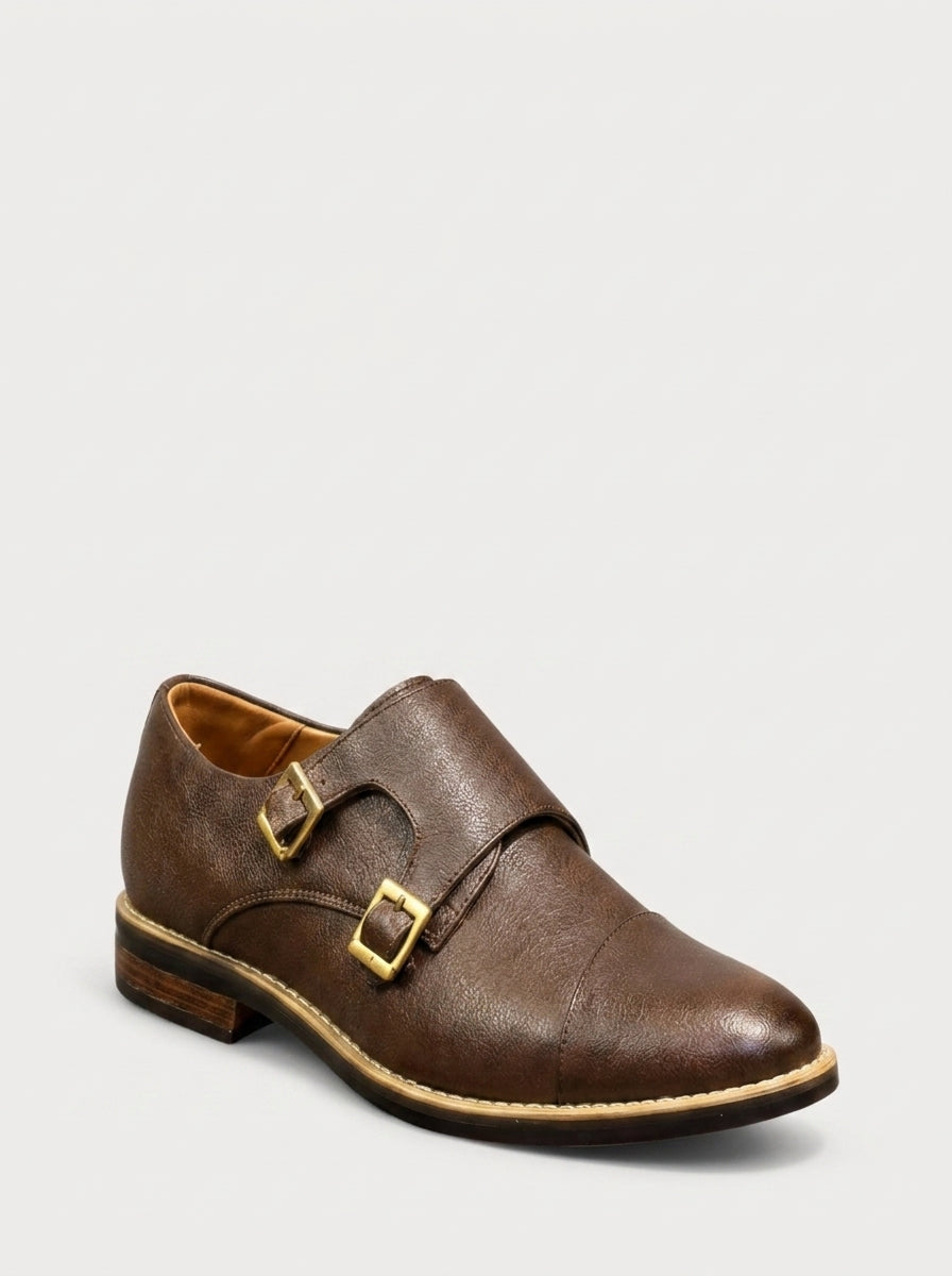 GÉNOVA Monk Strap Classic - Dark Coffe