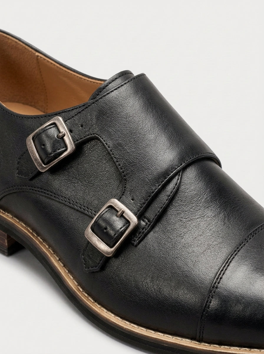 GÉNOVA Monk Strap Classic - Imperial Black