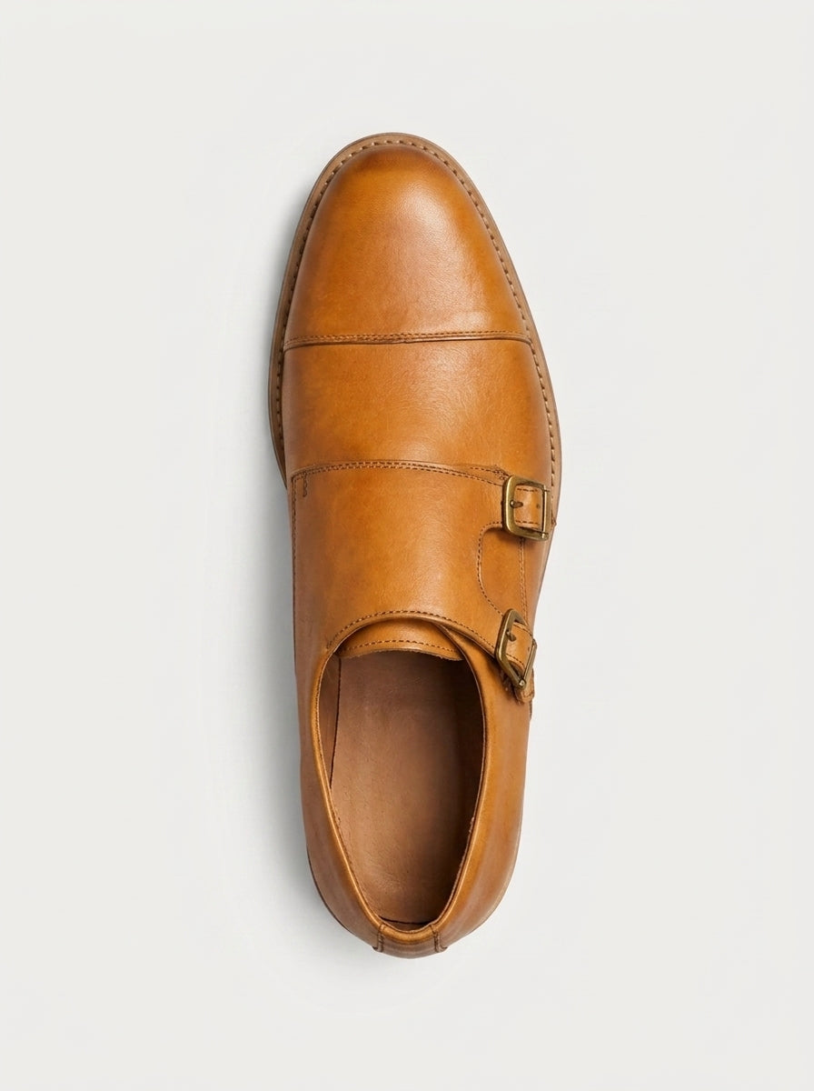 GÉNOVA Monk Strap Classic - Caramel