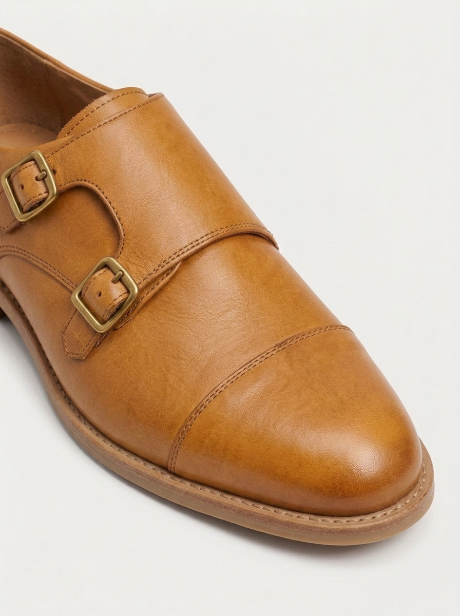 GÉNOVA Monk Strap Classic - Caramel