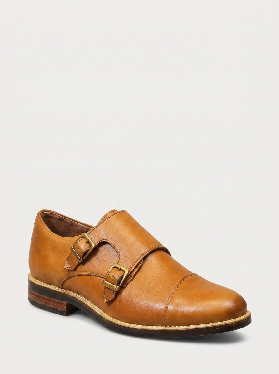GÉNOVA Monk Strap Classic - Caramel