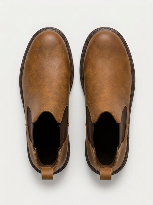 DOLOMEO Chelsea Boot Nubuck - Toffe