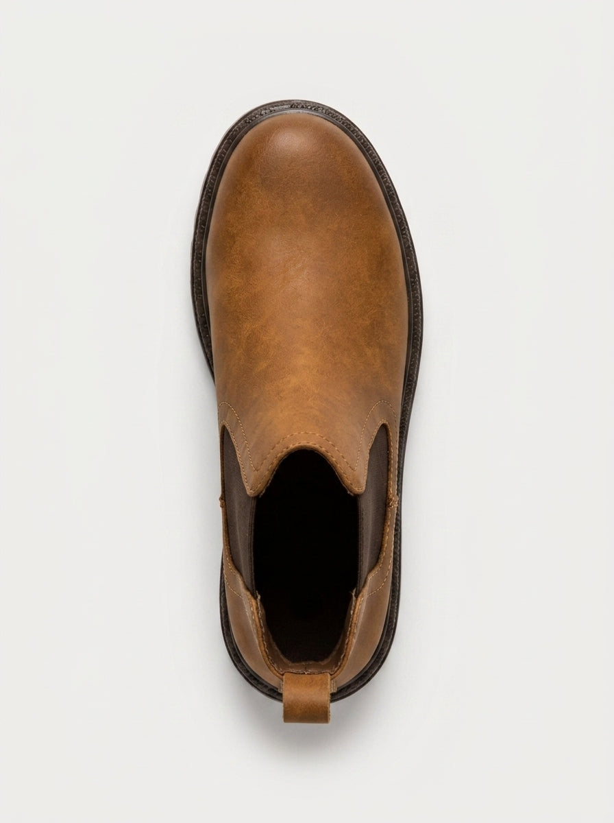 DOLOMEO Chelsea Boot Nubuck - Toffe