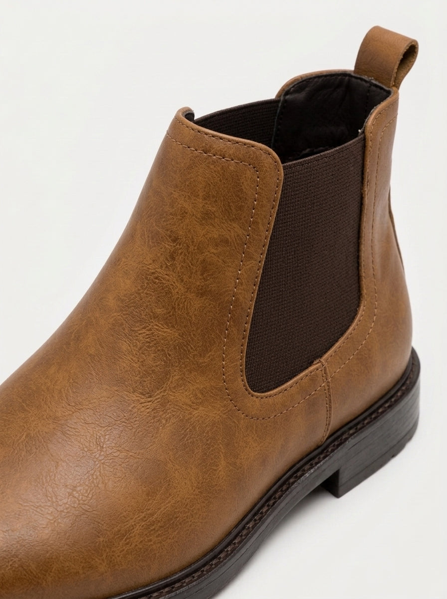 DOLOMEO Chelsea Boot Nubuck - Toffe
