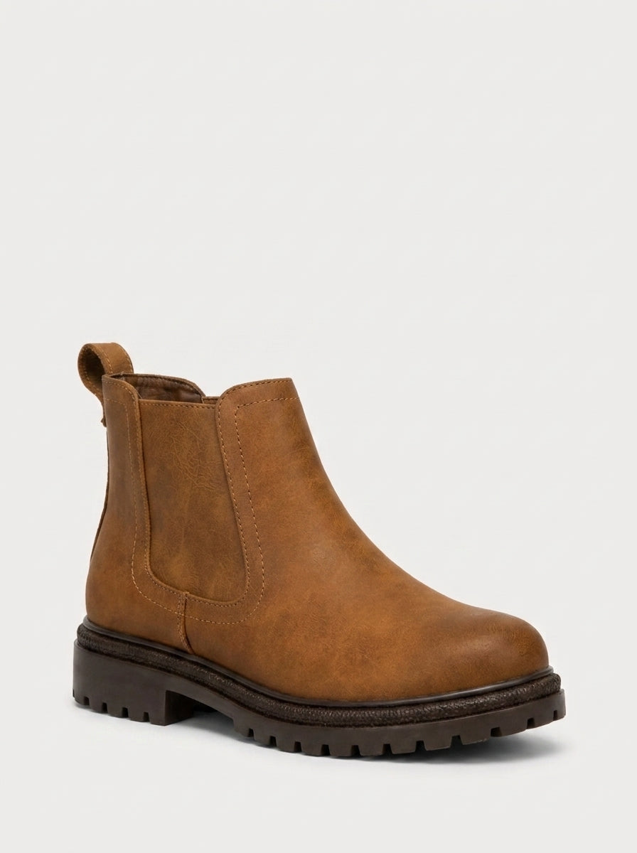 DOLOMEO Chelsea Boot Nubuck - Toffe