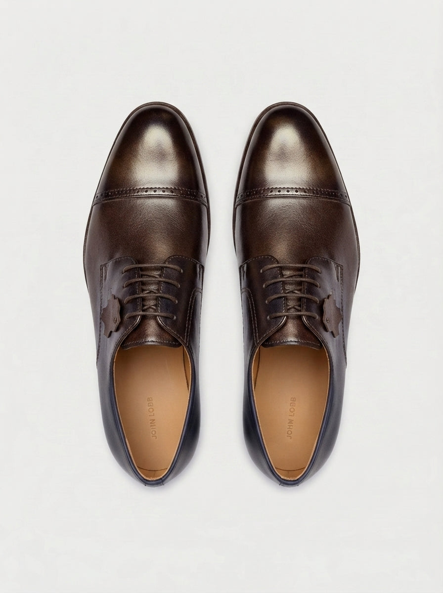 LUCCA Derby Cap Toe - Dark Coffe