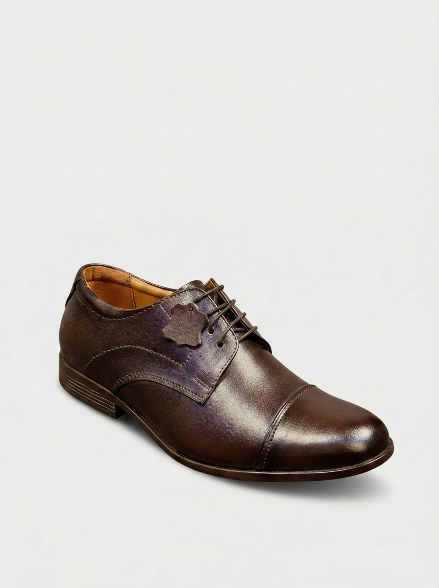 LUCCA Derby Cap Toe - Dark Coffe