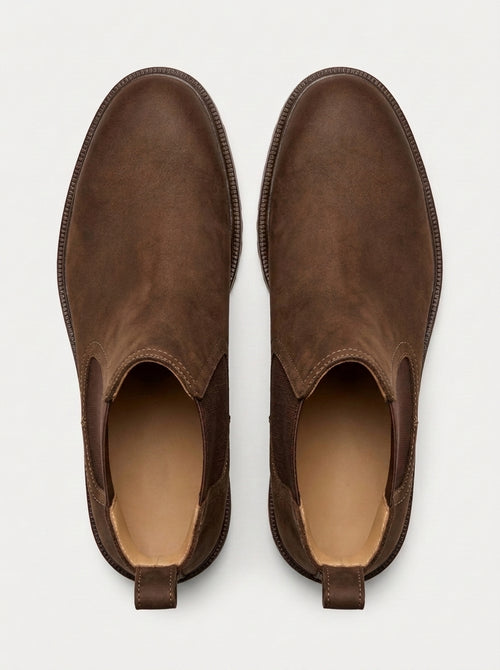 DOLOMEO Chelsea Boot Nubuck - Dark Coffe