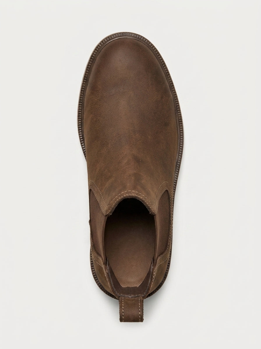 DOLOMEO Chelsea Boot Nubuck - Dark Coffe